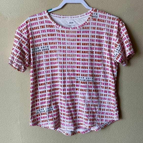 Maeve (Anthropologie) "Your VOTE is your VOICE" short sleeve tee S - Picture 4 of 12